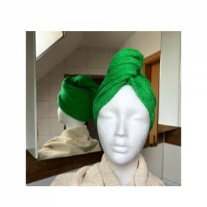 Turbanhandtuch in grün für Damen Bild 1