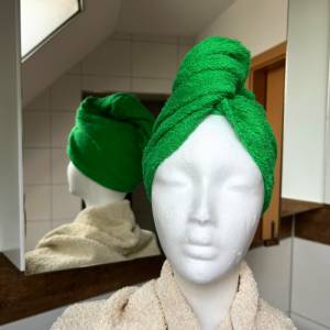 Turbanhandtuch in grün für Damen Bild 2
