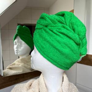Turbanhandtuch in grün für Damen Bild 3