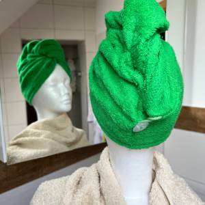 Turbanhandtuch in grün für Damen Bild 4