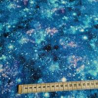 Patchworkstoff Galaxy Space 1839 von Timeless Treasures zum Nähen, Patchwork Quilten in blau mit Himmel Bild 1