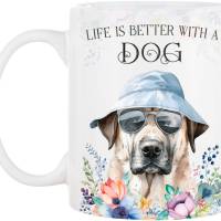 Hunde-Tasse LIFE IS BETTER WITH A DOG mit Kangal Bild 2