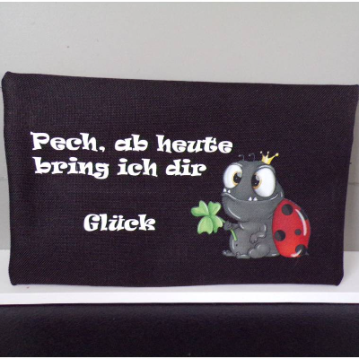 Witziges Marienkäfer Monsterle Mäppchen – Schwarze Federmäppchen Tasche für Stifte & Kosmetik