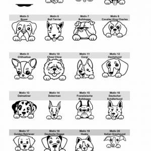 Impfausweishülle für Hunde, aus Filz, verschiedene Motive im süßen Comicstil, Züchter, Rassehund, Impfpass Hund Bild 2