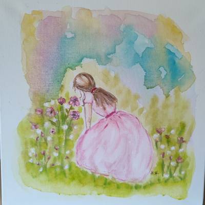 Aquarell auf Leinwand fürs Baby/Kinderzimmer