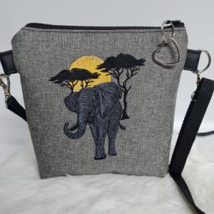 Kleine Handtasche Elefant Handtasche grau  Umhängetasche  Tasche Bild 1