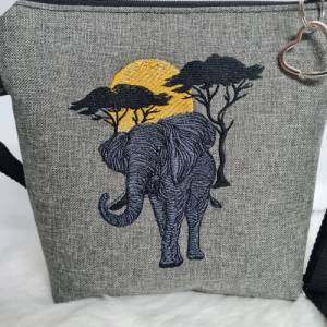 Kleine Handtasche Elefant Handtasche grau  Umhängetasche  Tasche Bild 3