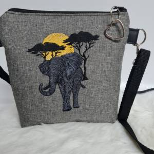 Kleine Handtasche Elefant Handtasche grau  Umhängetasche  Tasche Bild 4