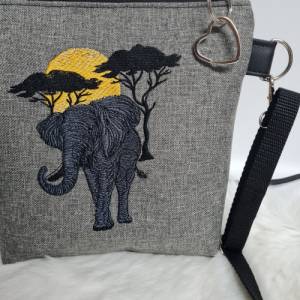 Kleine Handtasche Elefant Handtasche grau  Umhängetasche  Tasche Bild 5