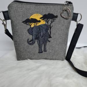 Kleine Handtasche Elefant Handtasche grau  Umhängetasche  Tasche Bild 6