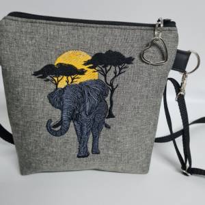 Kleine Handtasche Elefant Handtasche grau  Umhängetasche  Tasche Bild 7
