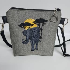 Kleine Handtasche Elefant Handtasche grau  Umhängetasche  Tasche Bild 8