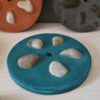 runde Seifenablage aus Beton und Steinen | verschiedene Farben | D 10 cm Bild 4