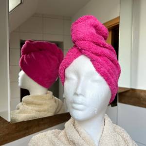 Turbanhandtuch in pink für Damen Bild 2