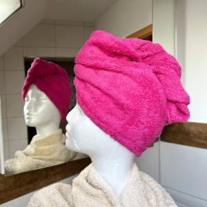 Turbanhandtuch in pink für Damen Bild 3