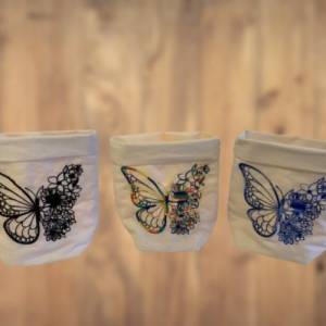 Lichtbeutel Schmetterling mit Blumen, verschiedene Designs, mehrfarbig, Frühling, Schmetterling, Dekoration Bild 1