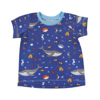 T-Shirt Baby Kinder Jungen "Glückliche Meerestiere & Wale" Sommer, Stoff & Bündchen nach Wahl Bild 1