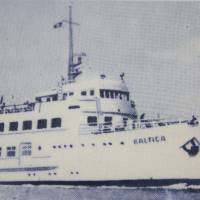 maritime Vintage Fliese Dampfer Baltica Bild 1