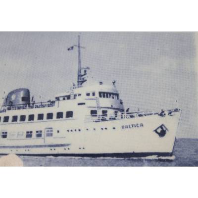 maritime Vintage Fliese Dampfer Baltica