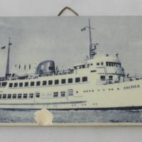 maritime Vintage Fliese Dampfer Baltica Bild 2