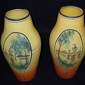 ART DECO Vasenpaar Verrverie de Scailmont Belgien um 1930 Bild 6