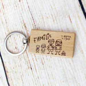 Schlüsselanhänger Familie, z.B. 5 Herzen = 1 Seele, persönliches Geschenk Bild 4
