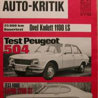 mot Auto-Kritik  Nr. 6  -      22.3.1969 -  Test Peugeot 504 - Capri 1700 GT - Opel Kadett 1100 LS Bild 1