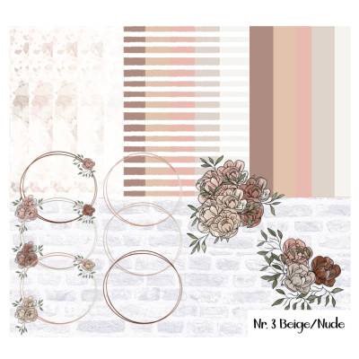 Hochzeits- und Geburtstagsset, Nr. 3 Beige/Nude hohe Qualität (300 DPI), PNG, JPG,