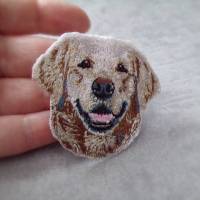 Golden Retriever Hund  Patch zum Aufbügeln Bild 2
