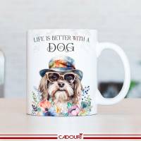 Hunde-Tasse LIFE IS BETTER WITH A DOG mit Havaneser Bild 3