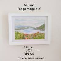 Aquarell, DIN A4 "Lago maggiore", original & signiert Bild 2