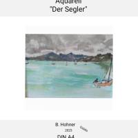 Aquarell, DIN A4 "Der Segler", original & signiert Bild 1