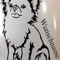 Personalisierter Chihuahua Vinyl Aufkleber Bild 1
