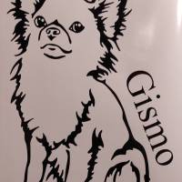 Personalisierter Chihuahua Vinyl Aufkleber Bild 2