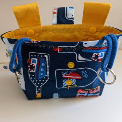 Kinderfahrradtasche klein, maritim, Flaschenpost, Lenkertasche, Fahrradtasche Kindertasche