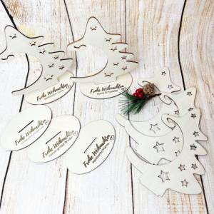 Weihnachtsbaumschmuck, Tannenbaum, Rohling, Dekoration aus Holz Mit Wunschgravur Bild 2