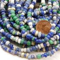 Strang mit kleinen antiken Djenne Perlen aus Mali - Mix-Strang ca. 62cm - antike Nila Glasperlen Bild 7