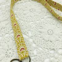 Find-mich-schneller Schlüsselband lang ornamente ,Schlüsselanhänger gelb, Bild 2