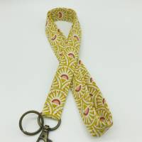 Find-mich-schneller Schlüsselband lang ornamente ,Schlüsselanhänger gelb, Bild 3