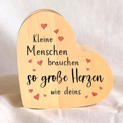 Zirbenherz mit Zirbenspänen "Kleine Menschen"