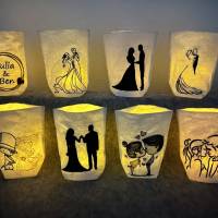 Lichtbeutel für die Hochzeit, verschiedene Designs, Tischdekoration, Kirche, Hochzeit, Braut, Bräutigam, Brautpaar, Lich Bild 5