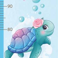 Messlatte: Niedliche Schildkröte - Aquarell Stil - optional selbstklebend Bild 4