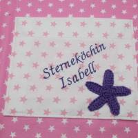Kinderschürze rosa weiß Sterne Stern mit Namen personalisiert / Schürze für Kinder / Kochschürze / Backschürze Bild 4