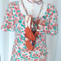 True Vintage Antik Nostalgie M.A.C.S. München Seidenkleid Seide Natur Silk Kleid Gr. 36 nicht getragen Bild 2