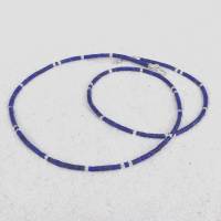 Zarte Lapis Lazuli Kette mit Sterlingsilber Bild 1