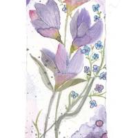 Klappkarte mit Umschlag Aquarell handgemalt minimalistisch Blumen Blüten lila blau A6 Format handmade günstig kaufen Bild 5