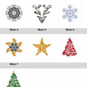 Lichtbeutel mit weihnachtlichen Ornamenten, verschiedene Designs, Lichtsack, LED-Licht, Winterzeit, Ornamente, Winter, T Bild 2