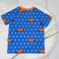Gr. 98 Schlaf Maus T-Shirt / Die Sendung mit der Maus / Raglan / Sommershirt / kurzarm / orange / blau Bild 3