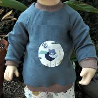 Baby Kombination  Set - Pumphose & Pullover - Größe 74/80 Spieltiere weiß petrol Bild 4
