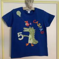 Geburtstagsshirt , T-Shirt, Junge, Krokodil, Papagei, Namensshirt, Geburtstag, Geschenk Junge Bild 1